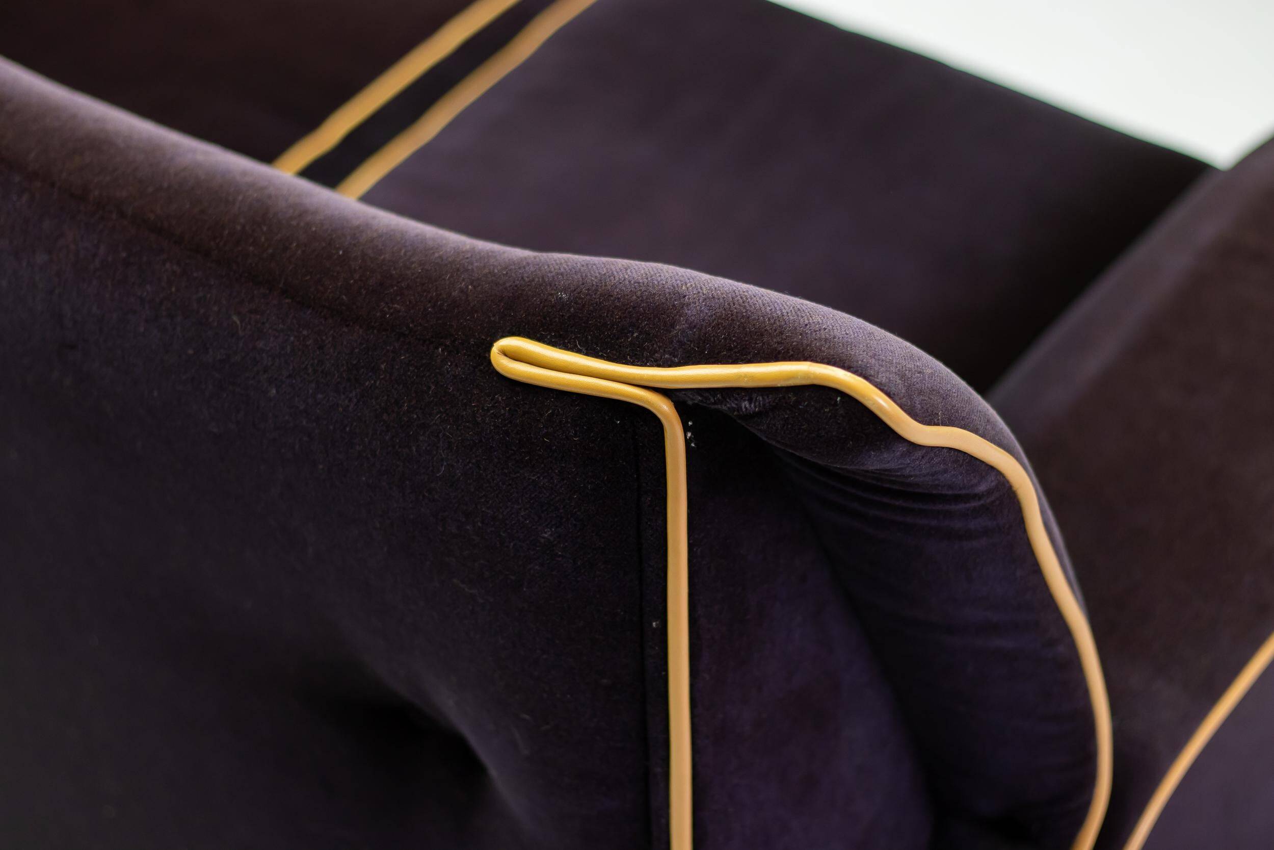 Lauriana sofa in velvet by Afra & Tobia Scarpa