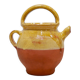 Pot gargoulette ancienne en terre cuite vernissée