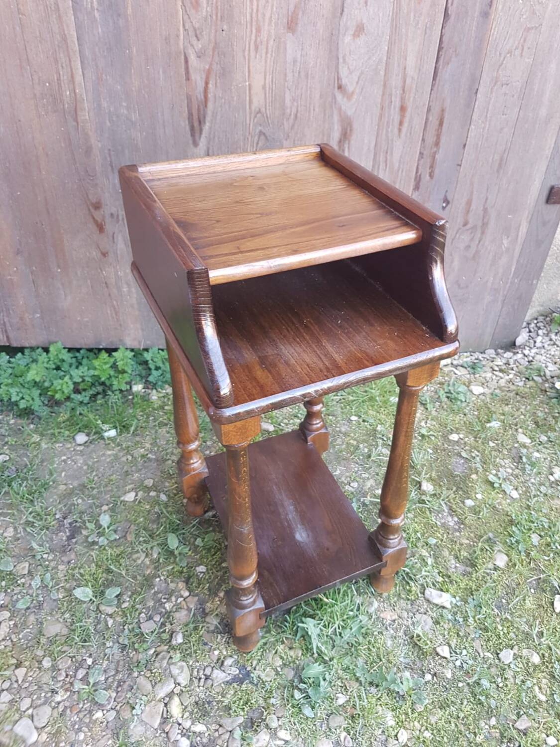 Chevet table nuit  bois + case vintage
