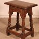early 17th century oak high stool