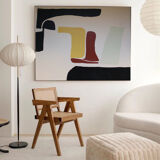 Large abstract acrylic painting for contemporary living room decoration 100x80cm