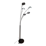 5-lamp chrome floor lamp with marble base