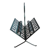 Florentine style metal magazine rack