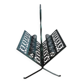 Florentine style metal magazine rack