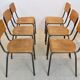 Dutch-designed plywood industrial chairs