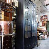 Parisian antique black patinated showcase