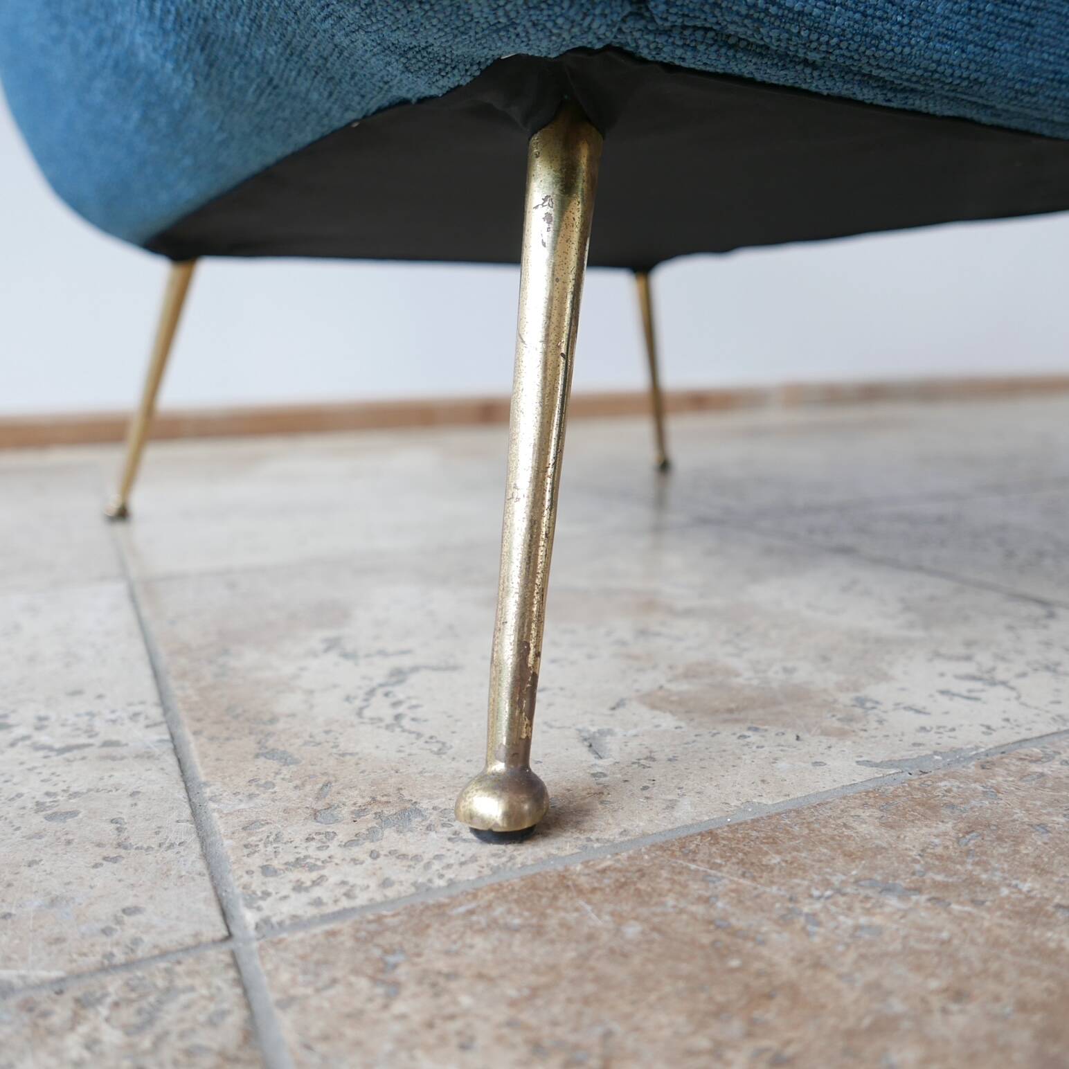 Pair of Newly Upholstered Italian Mid-Century Armchairs