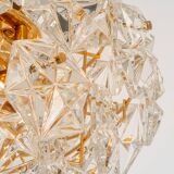 Chandelier, Brass and Crystal Glass by Kinkeldey, Germany, 1970s