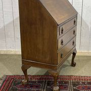 1930s English walnut secretary