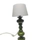 Polish postmodern bedside lamp in glass and pottery, 1980s