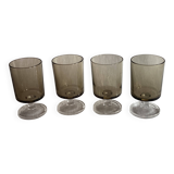 4 Luminarc stemmed glasses, Sweden model, 1970s