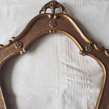 Cadre ancien en bois sculpté doré style baroque Louis XV feuillure 33 x 43