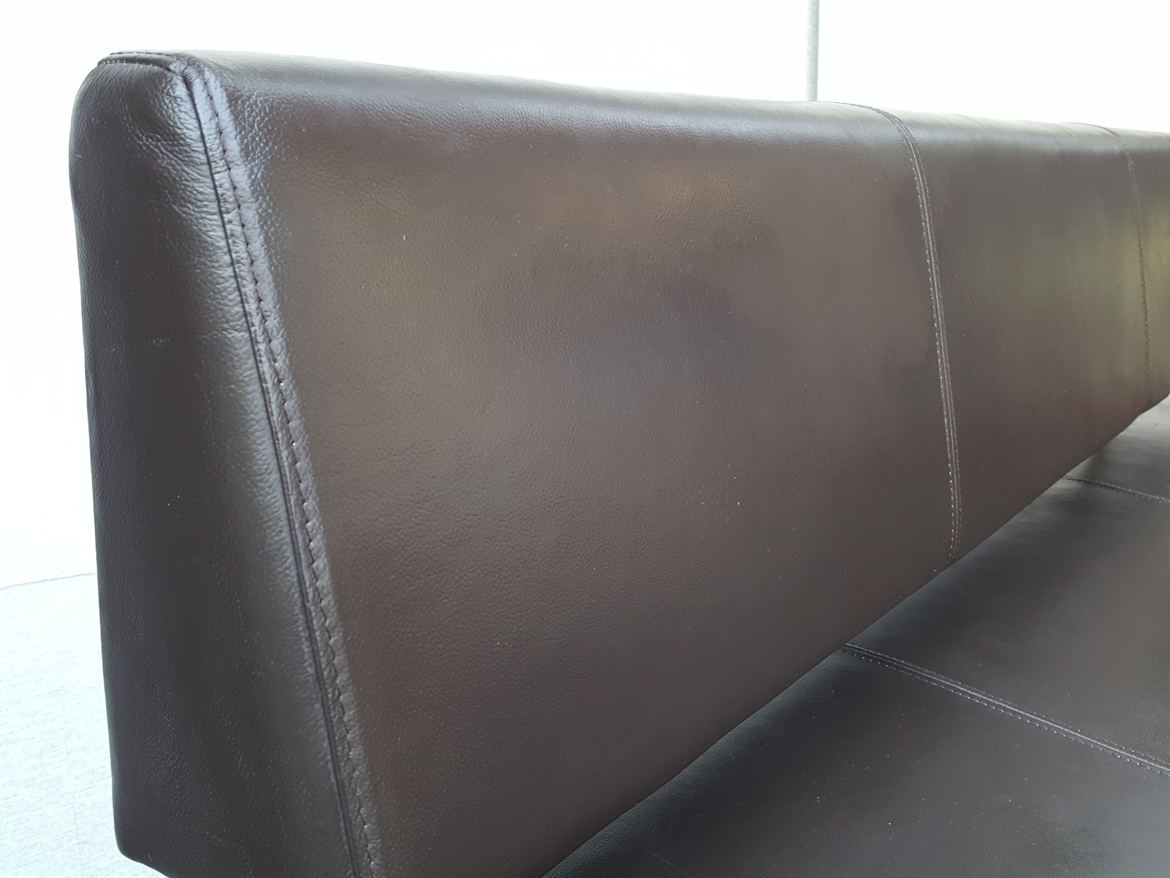 Leather office bench