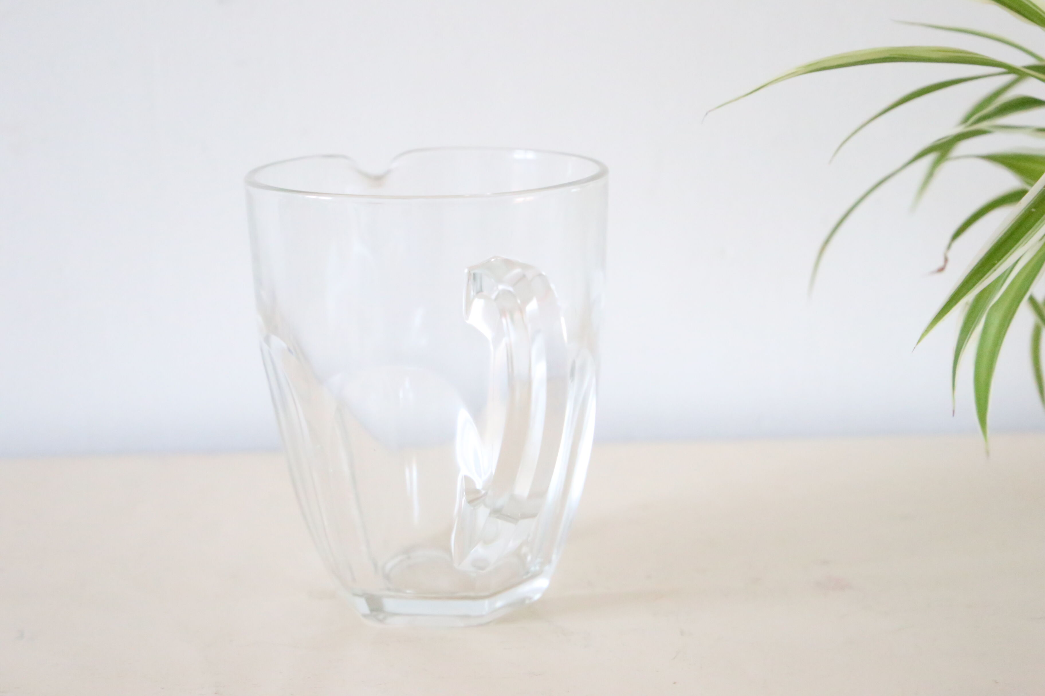 Glass pitcher, bistro, vintage