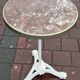 Old round marble bistro table