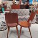 Pair of Scandinavian chairs with round seats, 1950s