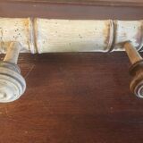 Wall coat rack with 4 hooks in raw wood