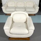 Mid-century White Art Deco sofa and armchair. Italy 1930s