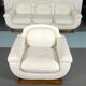Mid-century White Art Deco sofa and armchair. Italy 1930s