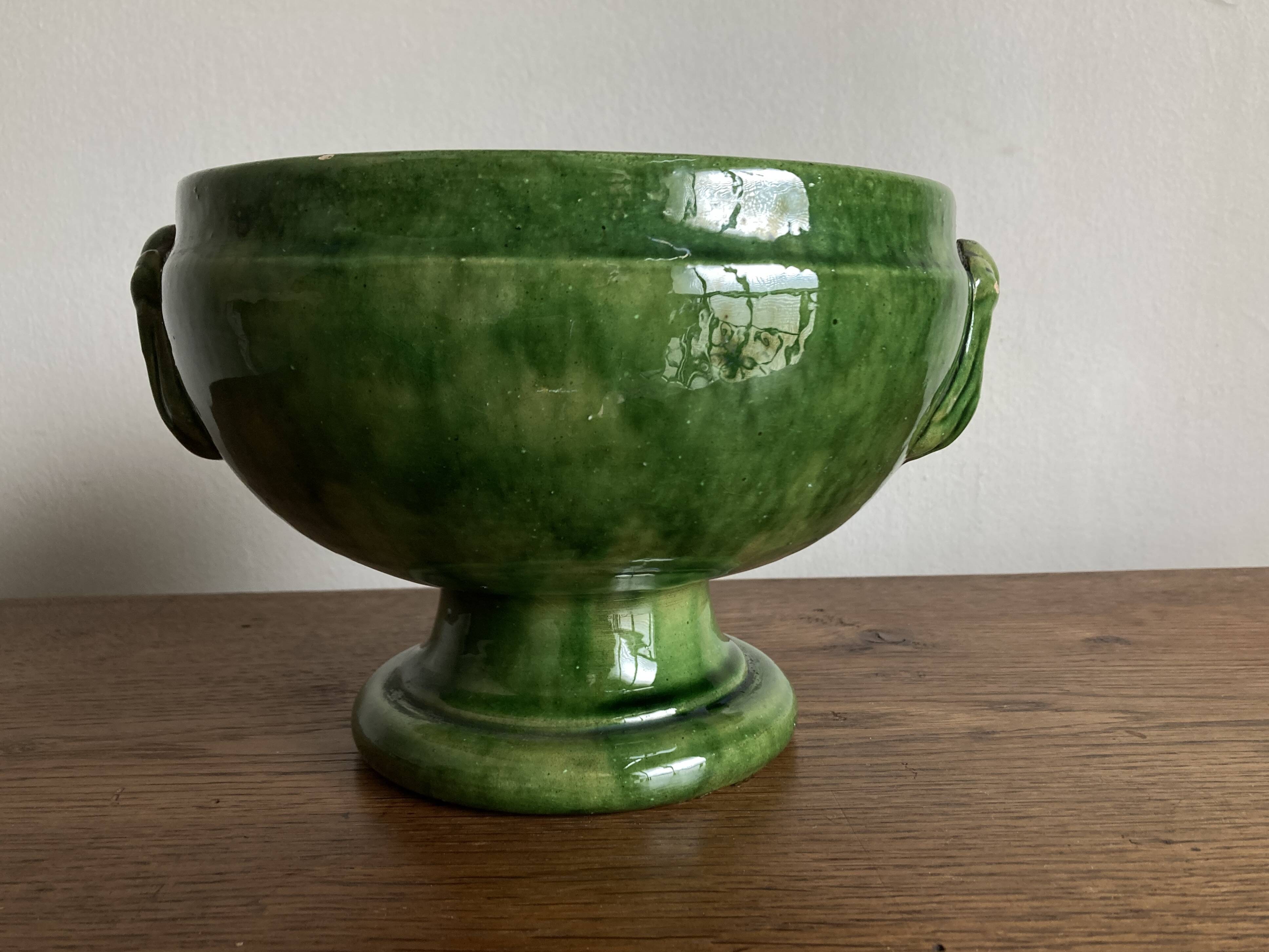 Neo-classical glazed earthenware cup from Biot 1960