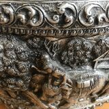 Hammered metal pot cover