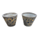 Pair of cement basins and tiles from the 50s