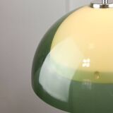Italian space-age plexiglass green pendant lamp, 70s