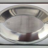 Oval stainless steel serving platter/ Tray by Jean Couzon Goldsmith - New