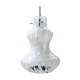 Bell shaped vintage suspension speckled glass