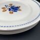 Assiettes plates badinviller vintage roses marine