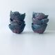 Lot de 6 coupelles barbotine choux