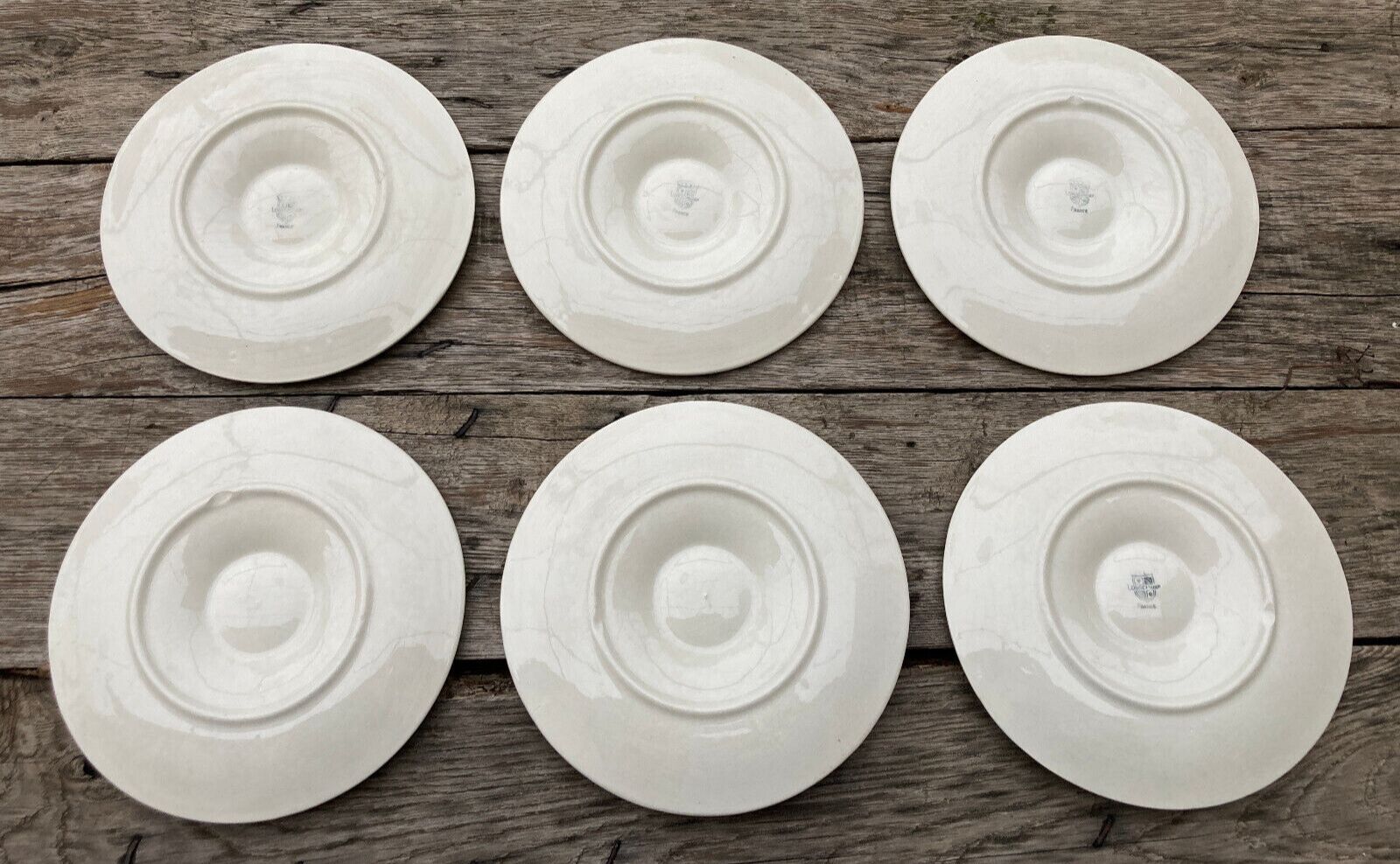 Service 6 shellfish plates - Longchamp Blanches slip