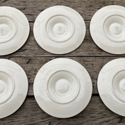 Service 6 shellfish plates - Longchamp Blanches slip