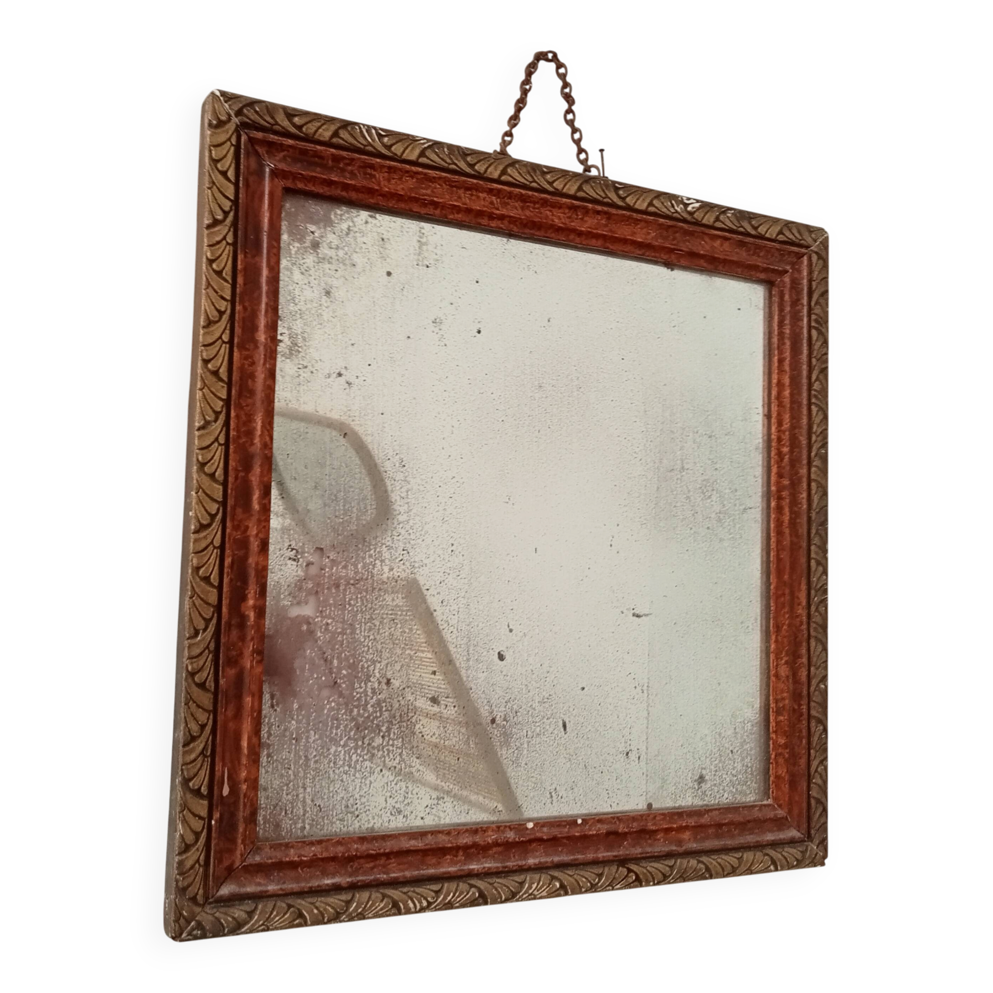 Miroir ancien carré XIXeme