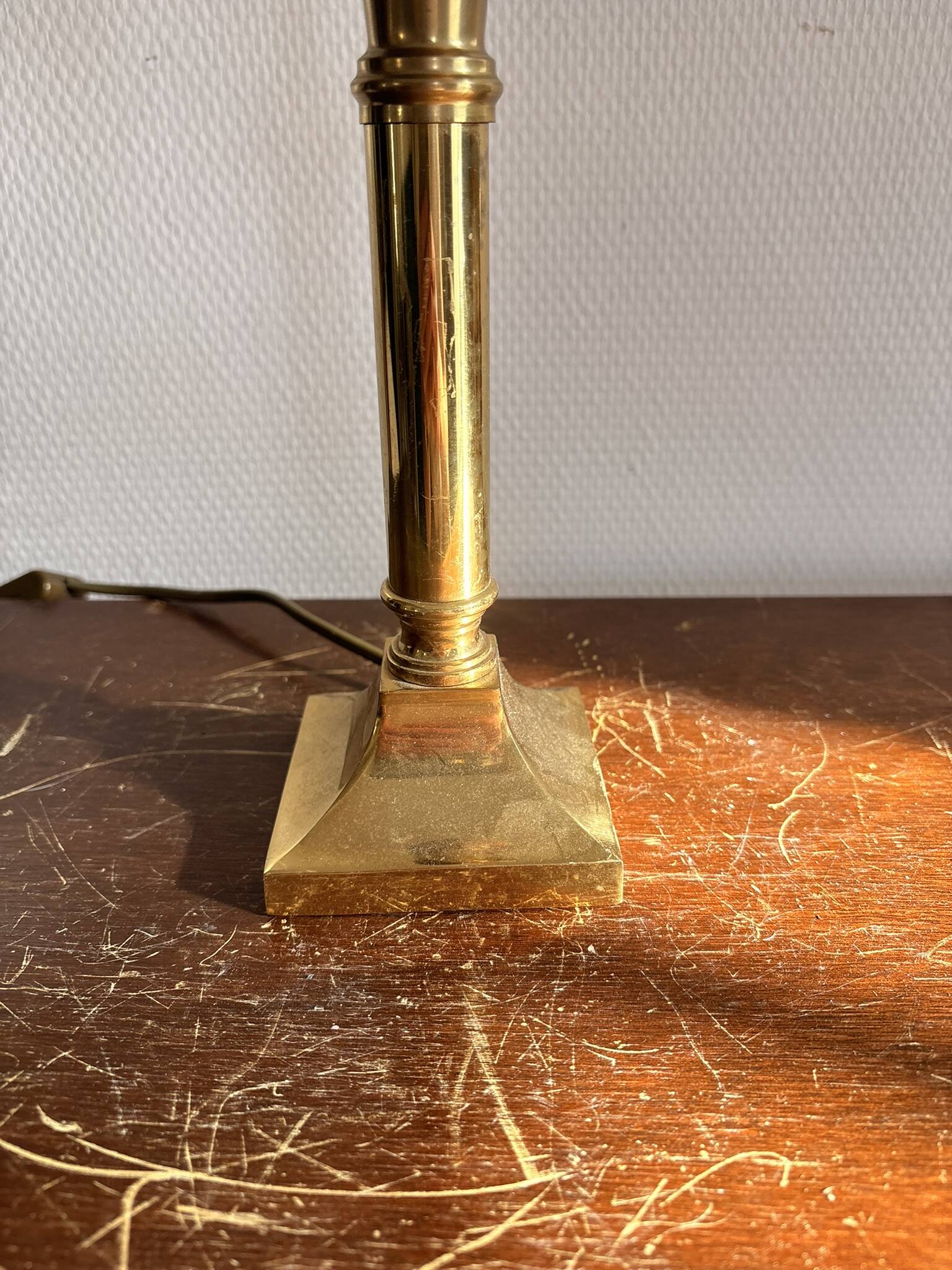 Antique Brass-Gilt Lamp Base Candle Holder Louis XVI XV Style