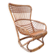 Rattan armchair by Tito Agnoli
