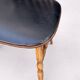 Set of 4 Baumann "Menuet" chairs – stained beech and black faux leather – French design