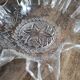 Cup, empty pockets in voluted molded glass decoration stars