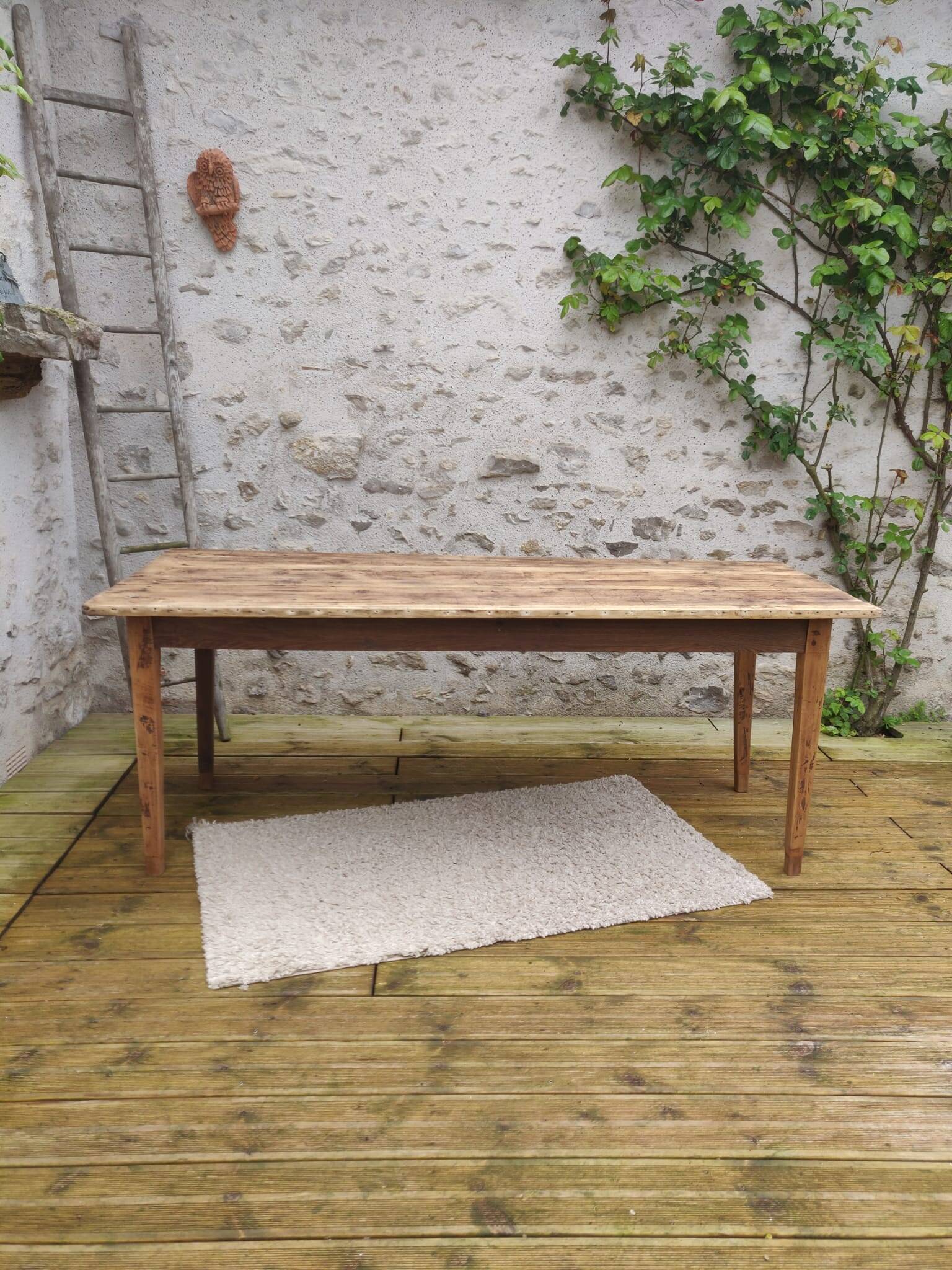 Table de ferme 191 cm x74 cm x 74,5 cm