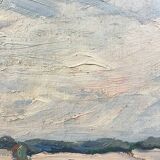 Painting “Village”, Oil on canvas signed.