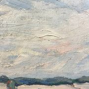 Painting “Village”, Oil on canvas signed.