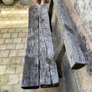 French primitive oak bench 1950