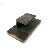 Stunning Mid Century Solid Abstract Brutalist Bronze front Door Handle