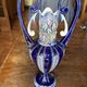 Art Nouveau amphora vase in glazed earthenware (barbotine style)
