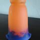 Muller Freres Luneville - Tulip Corolla Orange-Violet Marbled Glass