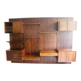 Etagère modulaire murale  en palissandre, Poul Cadovius, Années 60