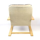 Scandinavian upholstered leather armchair