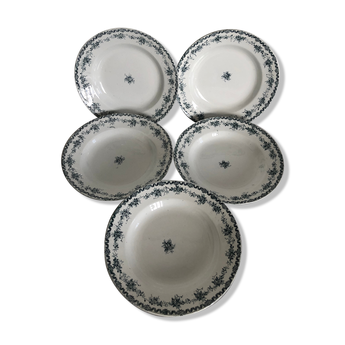 5 hollow plates - Saint Amand - Argenton model