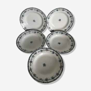 5 hollow plates - Saint Amand - Argenton model