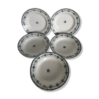 5 hollow plates - Saint Amand - Argenton model